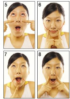 Facial exercise massage picture